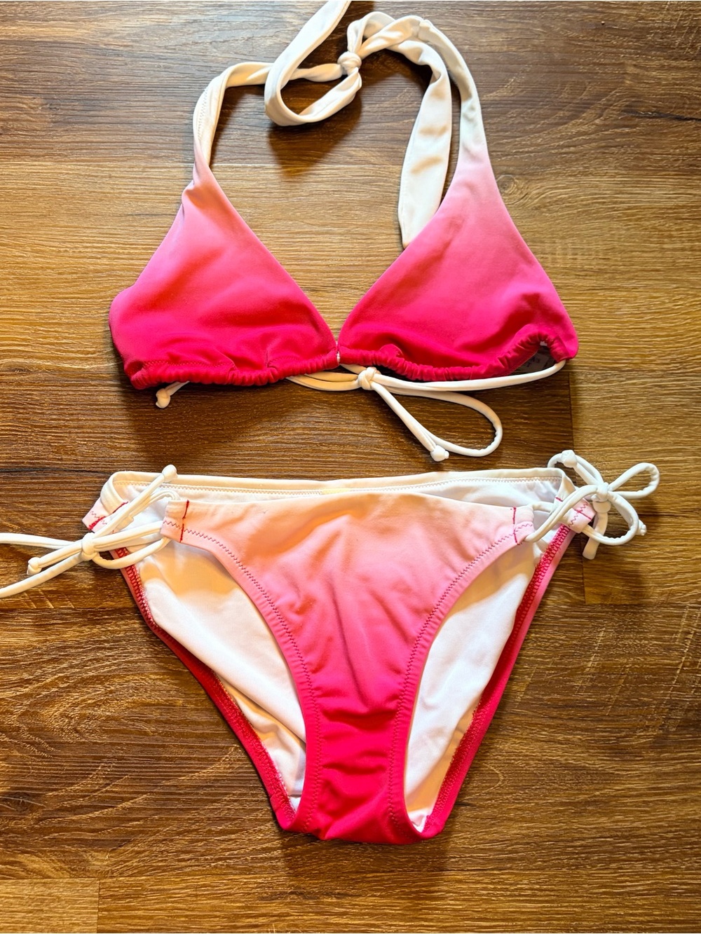 Victoria’s Secret Pink Ombre String Bikini Set Small